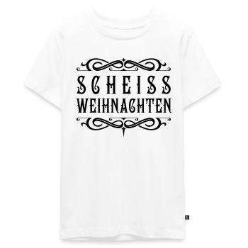 Scheiss Weihnachten - Teenager Premium Bio T-Shirt - Weiß - Vorne - AI Model Teenager Male light (155cm)