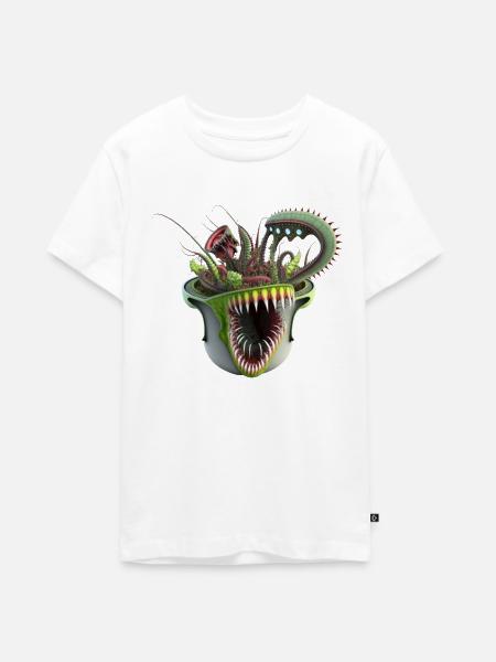 Grüne Untote - Teenager Premium Bio T-Shirt - Weiß