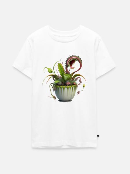 Grüne Untote - Teenager Premium Bio T-Shirt - Weiß