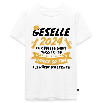 Compagnon 2024 - T-shirt Premium bio Ado - blanc - Devant - AI Model Teenager Male light (155cm)