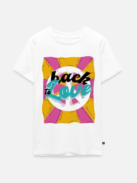 Peace - Teenager Premium Bio T-Shirt - Weiß