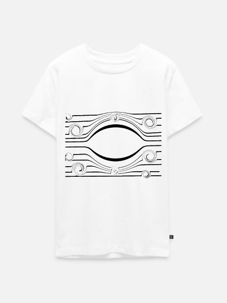 Auge abstrakt - Teenager Premium Bio T-Shirt - Weiß