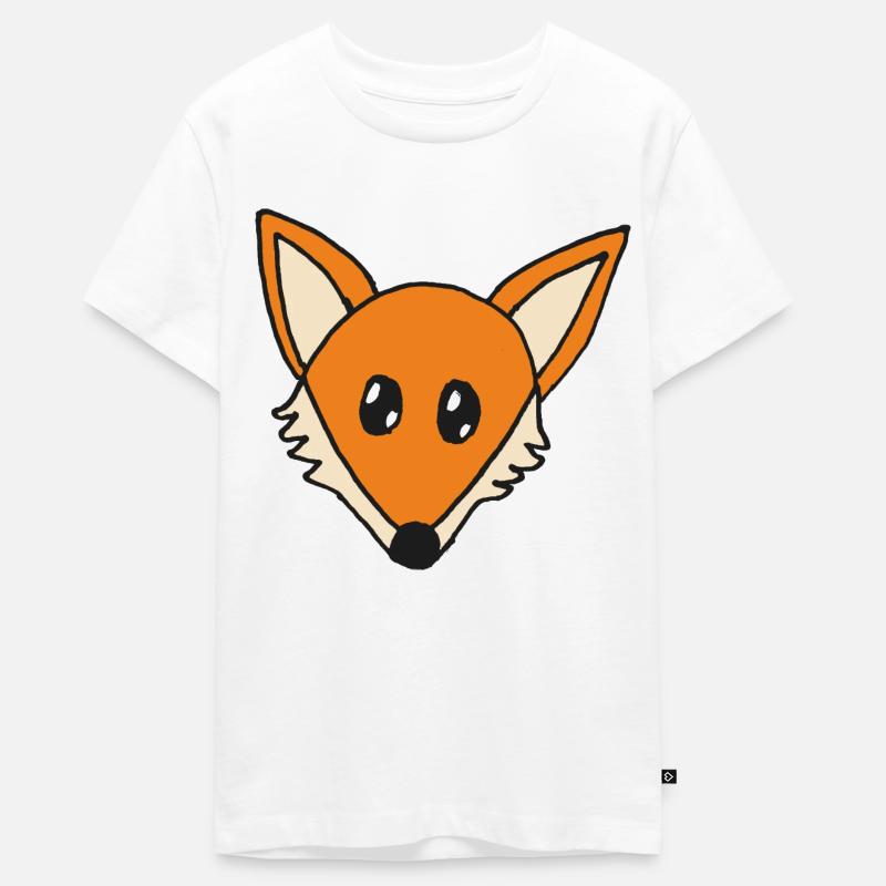 Dessin de bande dessinée Fox - T-shirt Premium bio Ado - blanc