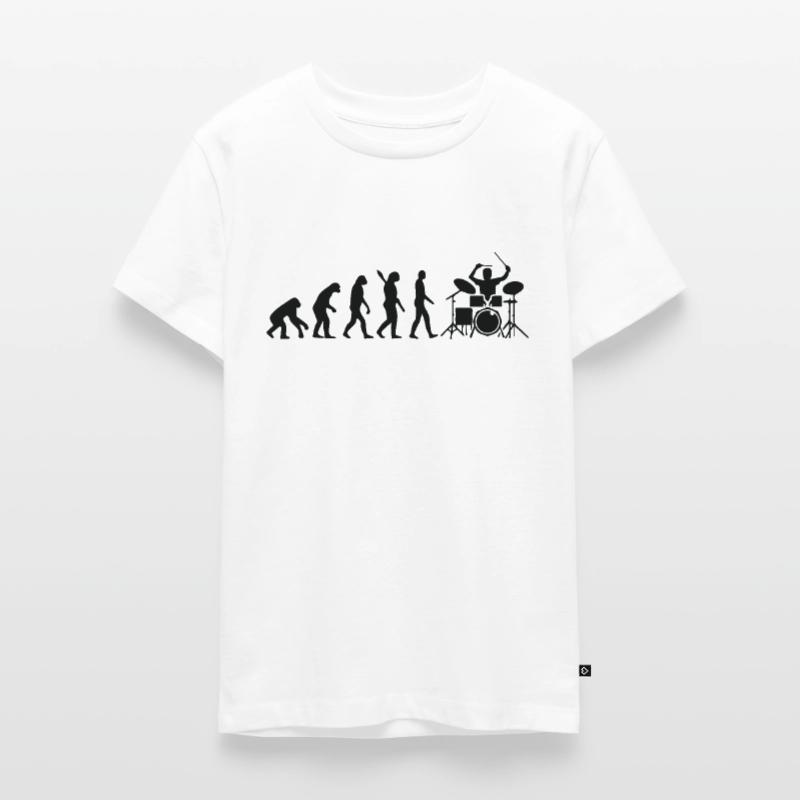 Drummer Evolution Drummer Drum Player Evolution Teenager Premium Bio T-Shirt