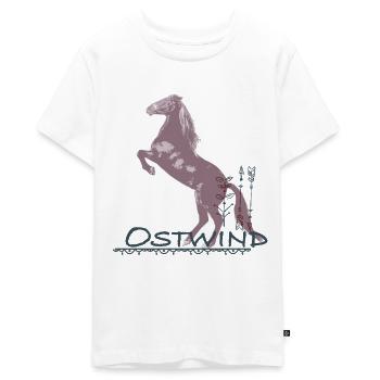 OSTWIND Aufbruch Nach Ora Hengst Steigt Pfeil - Teenager Premium Bio T-Shirt - Weiß - Vorne - AI Model Teenager Male light (155cm)