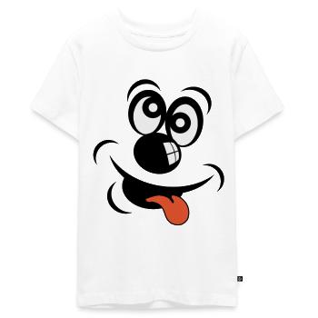 gesicht - Teenager Premium Bio T-Shirt - Weiß - Vorne - AI Model Teenager Male light (155cm)