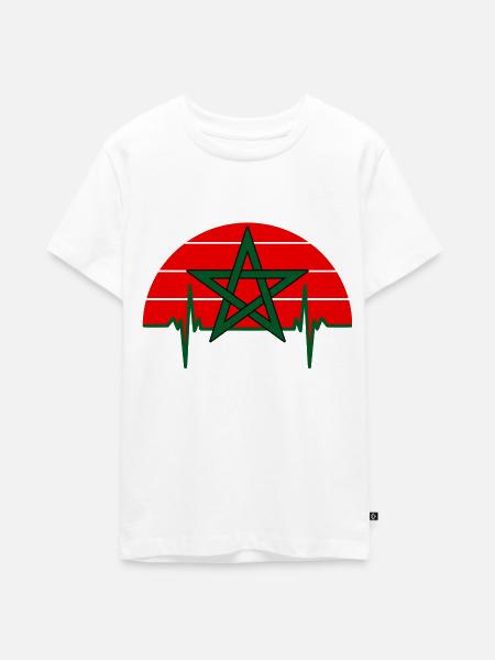 Marokko Star Marokko - Teenager Premium Bio T-Shirt - Weiß