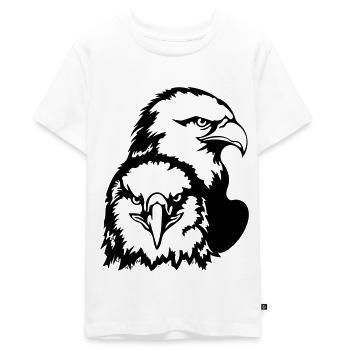 Eagles - Teenager Premium Organic T-Shirt - white - Front - AI Model Teenager Male light (155cm)