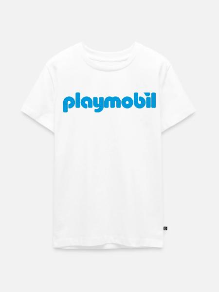 Playmobil Klassisches Logo - Teenager Premium Bio T-Shirt - Weiß
