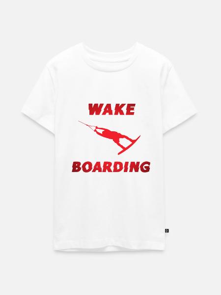 Wakeboard Wakeboarding Wake wakeboarder - Teenager Premium Bio T-Shirt - Weiß