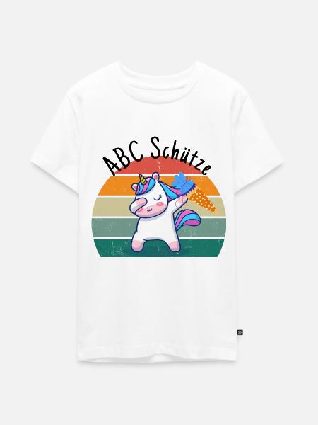 ABC Schütze - Teenager Premium Bio T-Shirt - Weiß