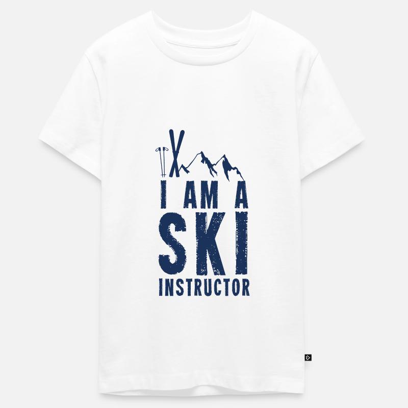 Je suis moniteur de ski - T-shirt Premium bio Ado - blanc