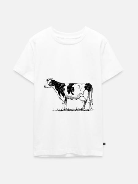 Kuh - Teenager Premium Bio T-Shirt - Weiß