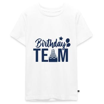 Birthday party - Teenager Premium Organic T-Shirt - white - Front - AI Model Teenager Male light (155cm)