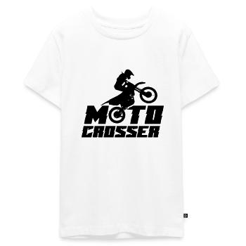 Motocross - Teenager Premium Bio T-Shirt - Weiß - Vorne - AI Model Teenager Male light (155cm)