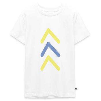 3 Arrow Support | Down syndrome, 21st chromosome - Teenager Premium Organic T-Shirt - white - Front - AI Model Teenager Male light (155cm)