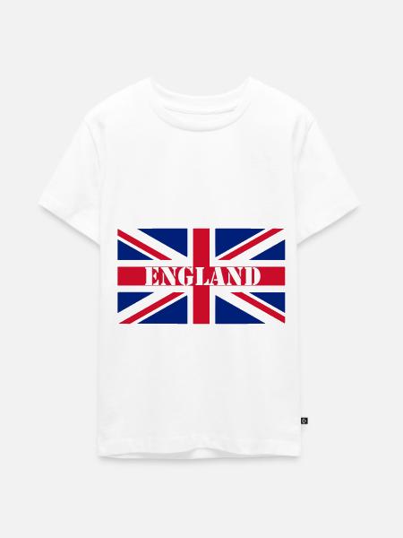 England Flagge - Teenager Premium Bio T-Shirt - Weiß
