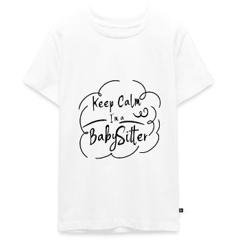 Team babysitting babysitting vials of babysitters - Teenager Premium Organic T-Shirt - white - Front - AI Model Teenager Male light (155cm)