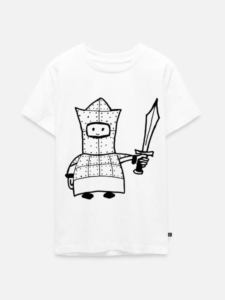 Ritter - Teenager Premium Bio T-Shirt - Weiß
