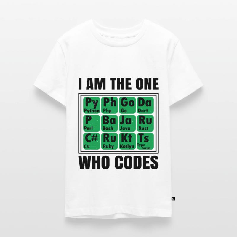 I Am The One Who Codes Programming Programmer Nerd Teenager Premium Bio T-Shirt
