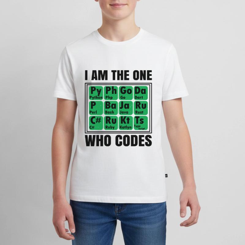 I Am The One Who Codes Programming Programmer Nerd Teenager Premium Bio T-Shirt