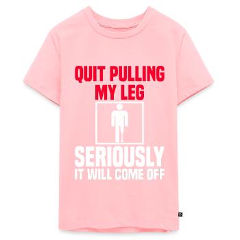 Fauteuil roulant amputé pour handicapés invalidés - T-shirt Premium bio Ado - rose - Devant