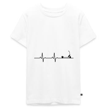 Scooter stunts Herzschläge - Teenager Premium Bio T-Shirt - Weiß - Vorne - AI Model Teenager Male light (155cm)