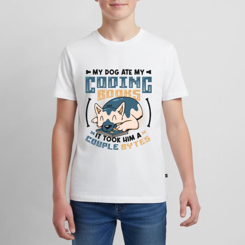 Hund Bytes Code Computer Scherz Programmierung Teenager Premium Bio T-Shirt
