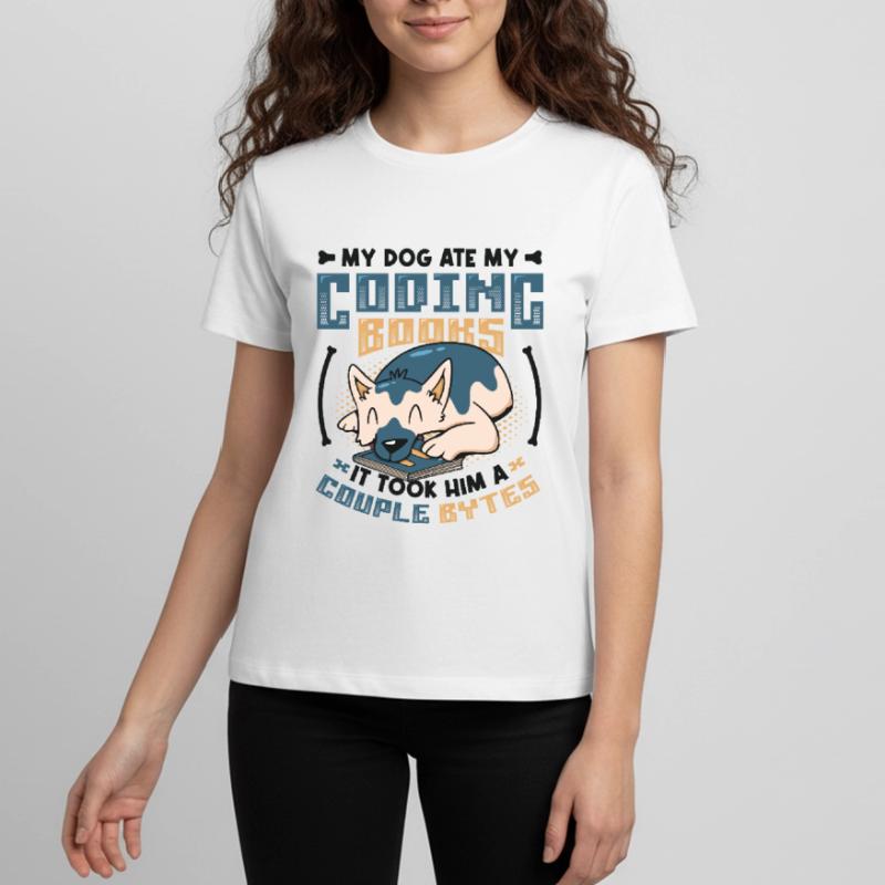 Hund Bytes Code Computer Scherz Programmierung Teenager Premium Bio T-Shirt