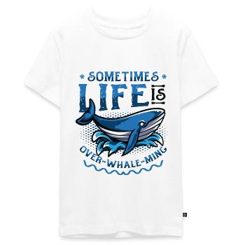 Sometimes life is too good to be true - Teenager Premium Organic T-Shirt - white - Front - AI Model Teenager Male light (155cm)