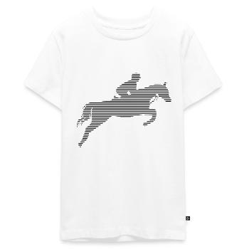 Reitsport - Teenager Premium Bio T-Shirt - Weiß - Vorne - AI Model Teenager Male light (155cm)