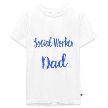 Sozialarbeit Sozialarbeiter Soziale Arbeit Papa - Teenager Premium Bio T-Shirt - Weiß - Vorne - AI Model Teenager Male light (155cm)