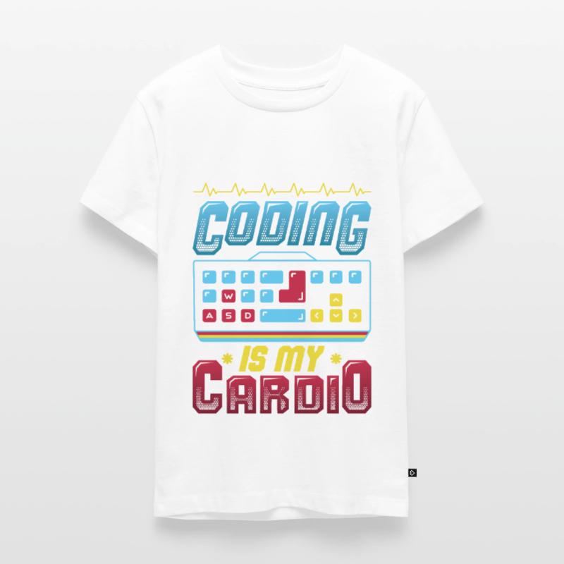 Coding is my cardio, code programmer Teenager Premium Organic T-Shirt