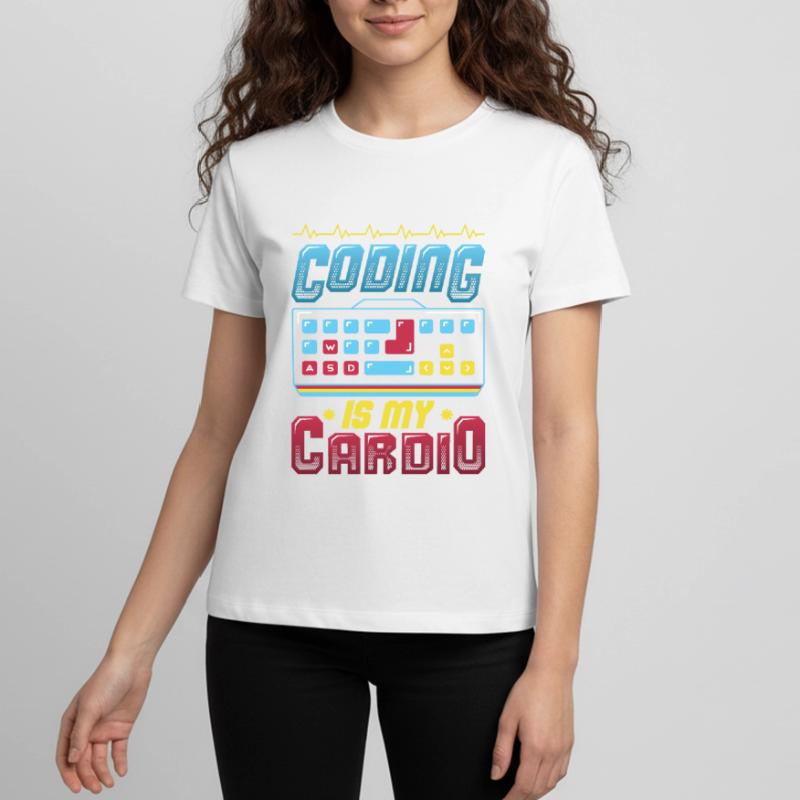 Coding is my cardio, code programmer Teenager Premium Organic T-Shirt