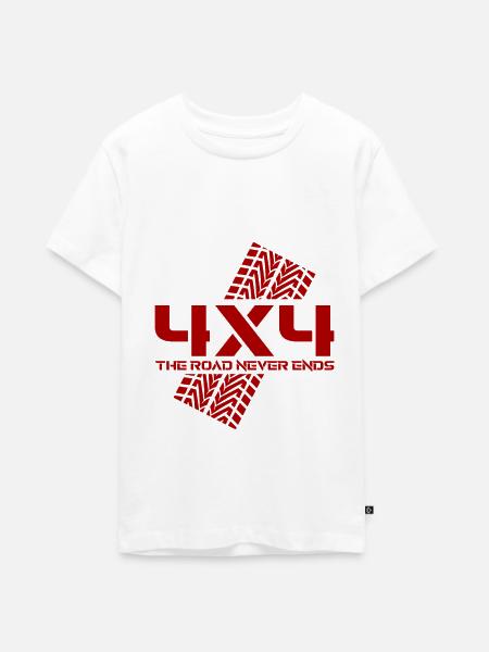 Offroad Fahrzeug 4x4 - Teenager Premium Bio T-Shirt - Weiß