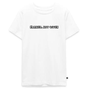 Condition physique - Gagnée, non donnée - T-shirt Premium bio Ado - blanc - Devant - AI Model Teenager Male light (155cm)