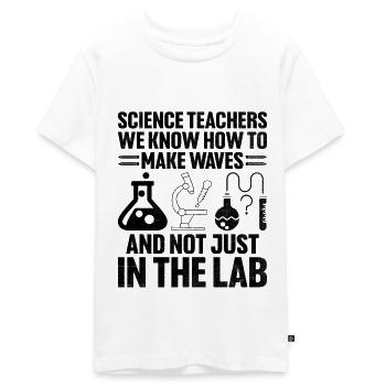 Science Teacher School Teacher Biology Chemistry P - Teenager Premium Organic T-Shirt - white - Front - AI Model Teenager Male light (155cm)