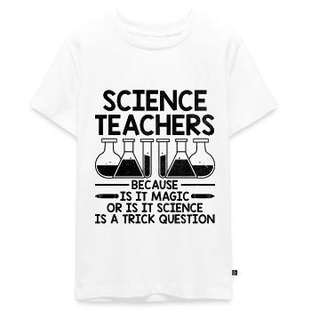 Science Teacher School Teacher Biology Chemistry P - Teenager Premium Organic T-Shirt - white - Front - AI Model Teenager Male light (155cm)