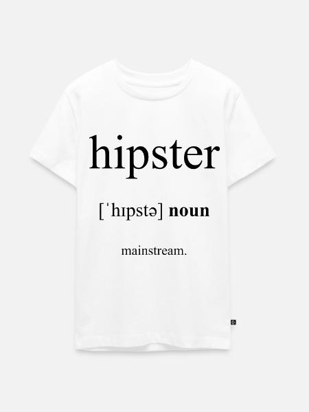 Hipster Definition Dictionary - Teenager Premium Bio T-Shirt - Weiß
