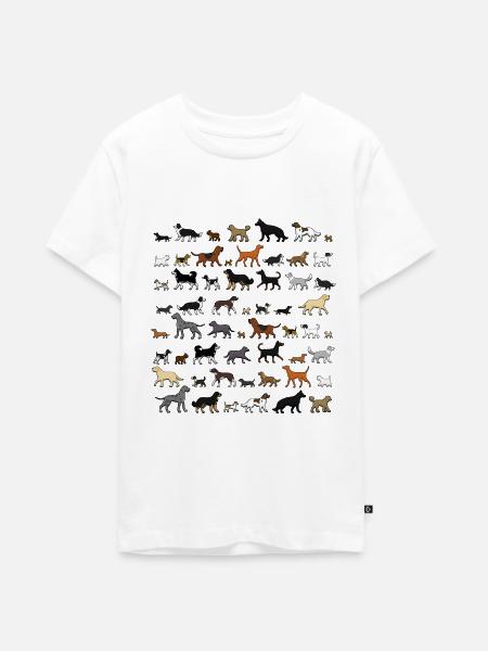 Viele Hunde gehen 2 - Teenager Premium Bio T-Shirt - Weiß