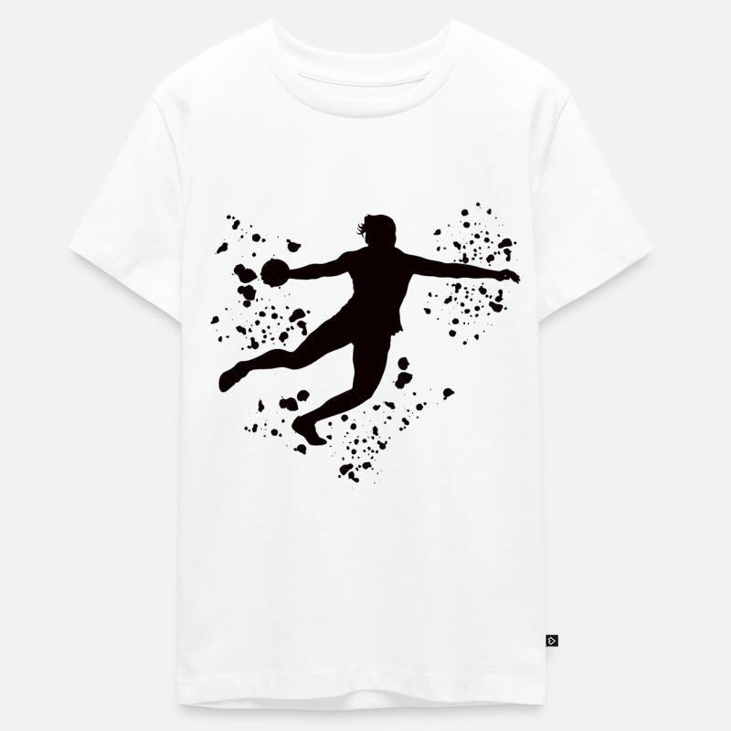 Lanceur de disque Lancer de disque Colorsplash - T-shirt Premium bio Ado - blanc