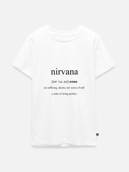 Nirvana Definition Unisex T-Shirt - Teenager Premium Bio T-Shirt - Weiß