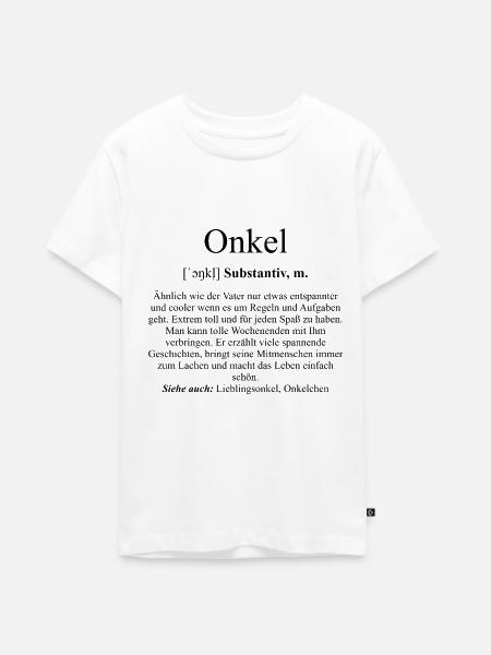 Onkel Definition Dictionary - Teenager Premium Bio T-Shirt - Weiß