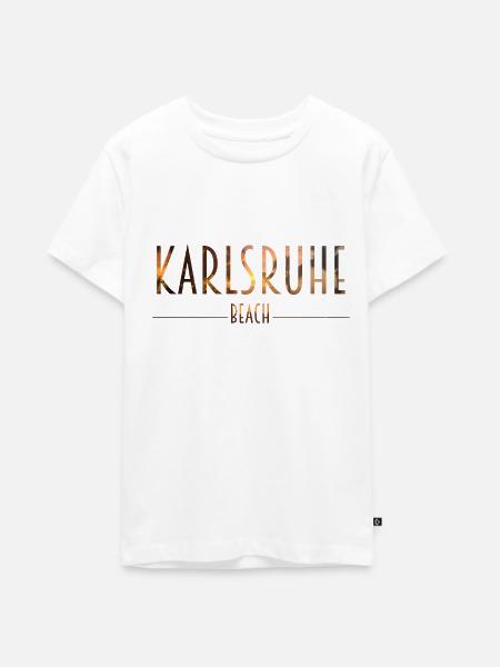 Karlsruhe Beach - Teenager Premium Bio T-Shirt - Weiß