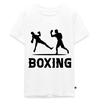 Boxen - Teenager Premium Bio T-Shirt - Weiß - Vorne - AI Model Teenager Male light (155cm)