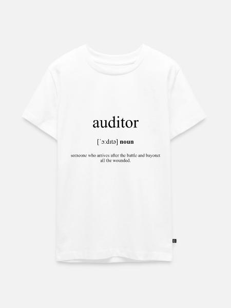 Auditor (Wirtschaftsprüfer) Definition Dictionary - Teenager Premium Bio T-Shirt - Weiß