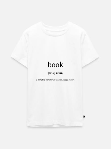 Book (Buch) Definition Dictionary - Teenager Premium Bio T-Shirt - Weiß
