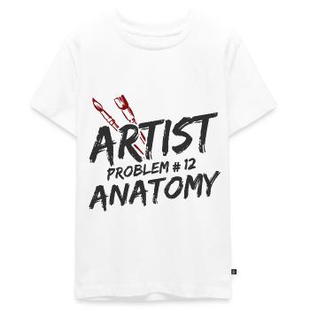 Maler Zeichner für Künstler - Teenager Premium Bio T-Shirt - Weiß - Vorne - AI Model Teenager Male light (155cm)