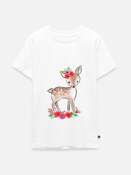 Ronja Reh - Teenager Premium Bio T-Shirt - Weiß