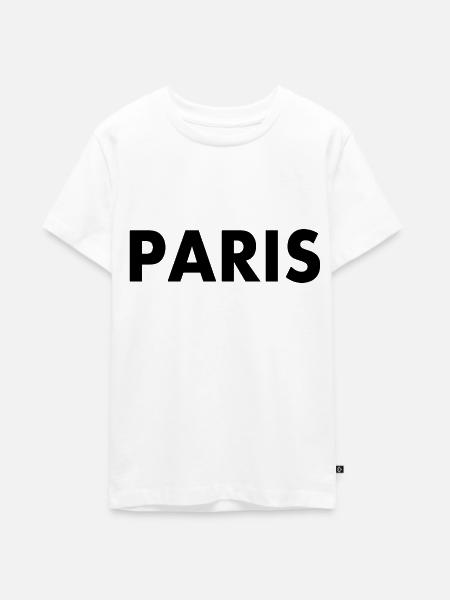 Paris - Teenager Premium Bio T-Shirt - Weiß